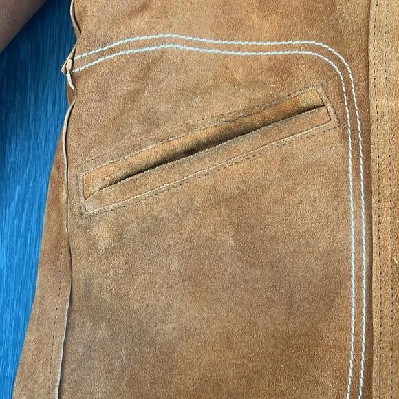 Premium leather suede jacket with Sherpa
